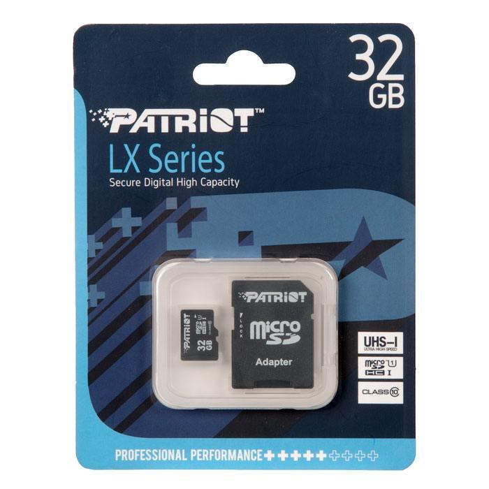 32 ГБ Карта памяти microSDXC Patriot LX Series (PSF32GMCSDHC10) черный - фото 1 - id-p112716501