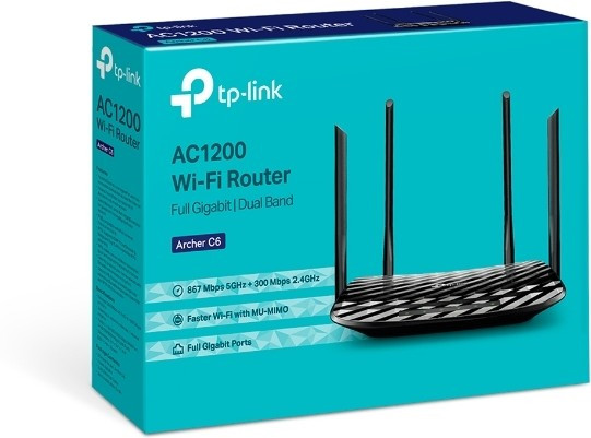 Wi-Fi роутер TP-Link Archer C6 черный - фото 2 - id-p112716589