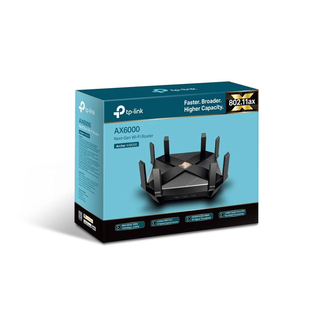 Wi-Fi роутер TP-LINK Archer AX6000 черный - фото 3 - id-p112716598