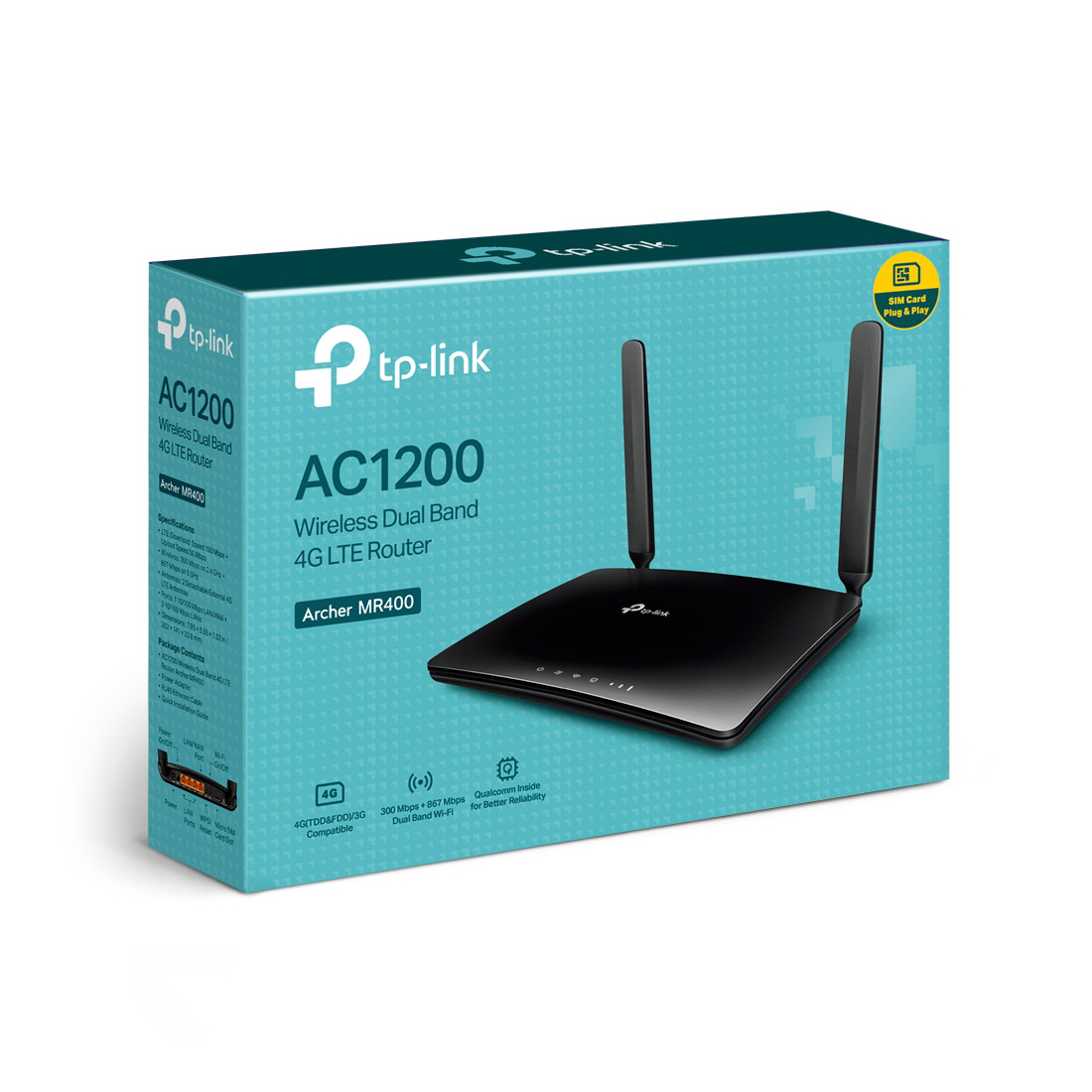 Wi-Fi роутер TP-Link Archer MR400 черный - фото 2 - id-p112716608