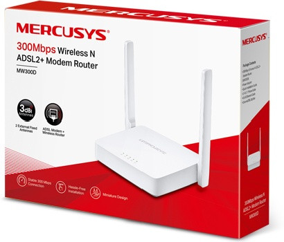 Wi-Fi роутер Mercusys MW300D белый - фото 4 - id-p112716620