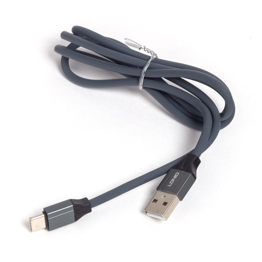 Интерфейсный кабель LDNIO Type-C LS441 TPE Алюминий 1м Серый - фото 2 - id-p112708269