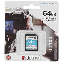 64 ГБ Карта памяти Kingston Canvas Go! Plus SDXC (SDG3/64GB) черный