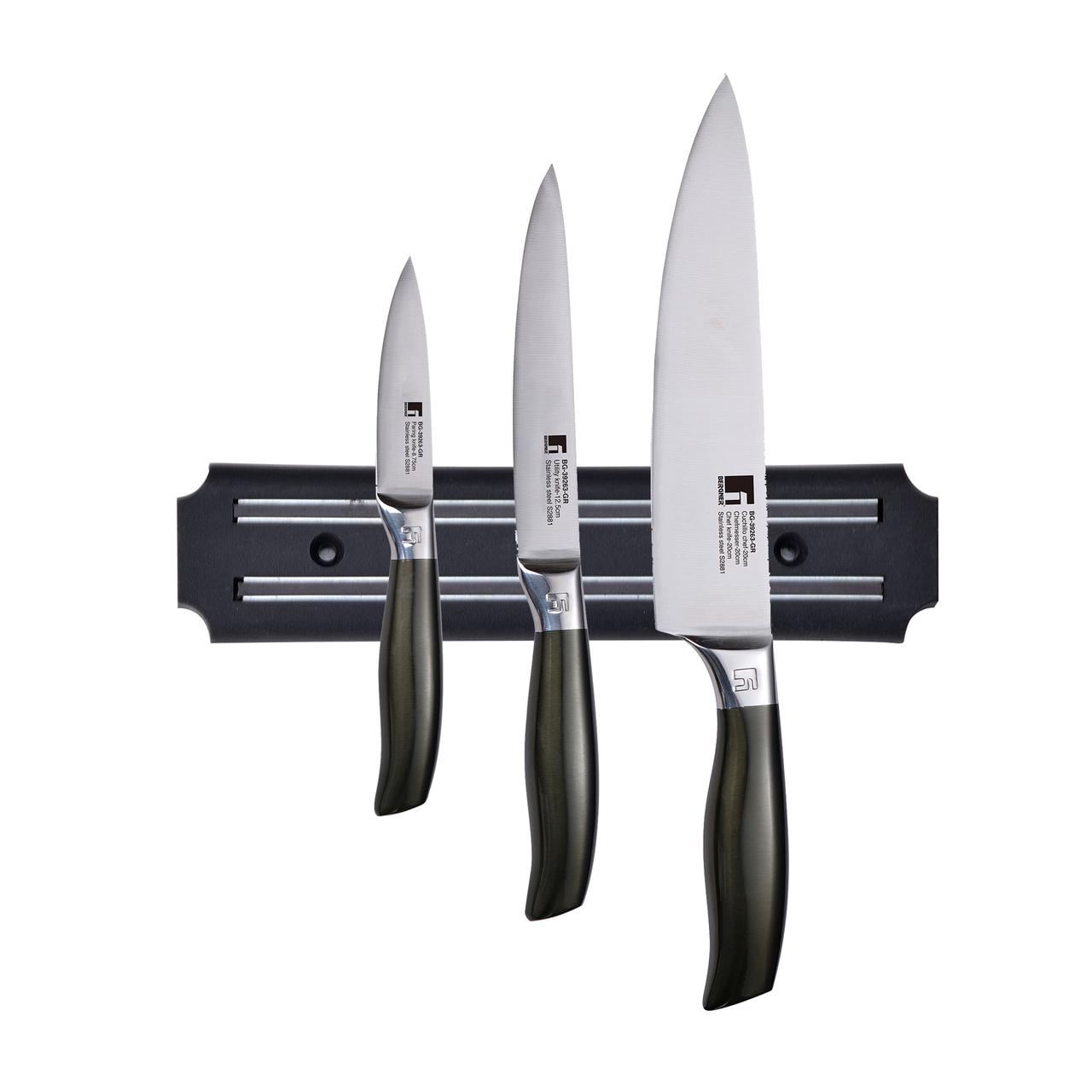 Набор ножей Bergner Midnight BG BG-39263-GR черный - фото 1 - id-p112718285