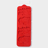 Форма силиконовая для леденцов Доляна «Дед Мороз», 36×12 см, 4 ячейки, с палочками, цвет МИКС, фото 2
