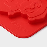 Форма силиконовая для леденцов Доляна «Дед Мороз», 36×12 см, 4 ячейки, с палочками, цвет МИКС, фото 4