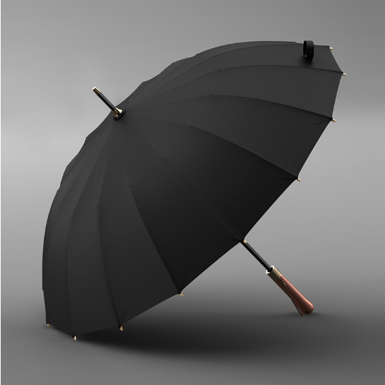 Зонт-трость Olycat C3 полуавтомат черный - фото 1 - id-p112721444