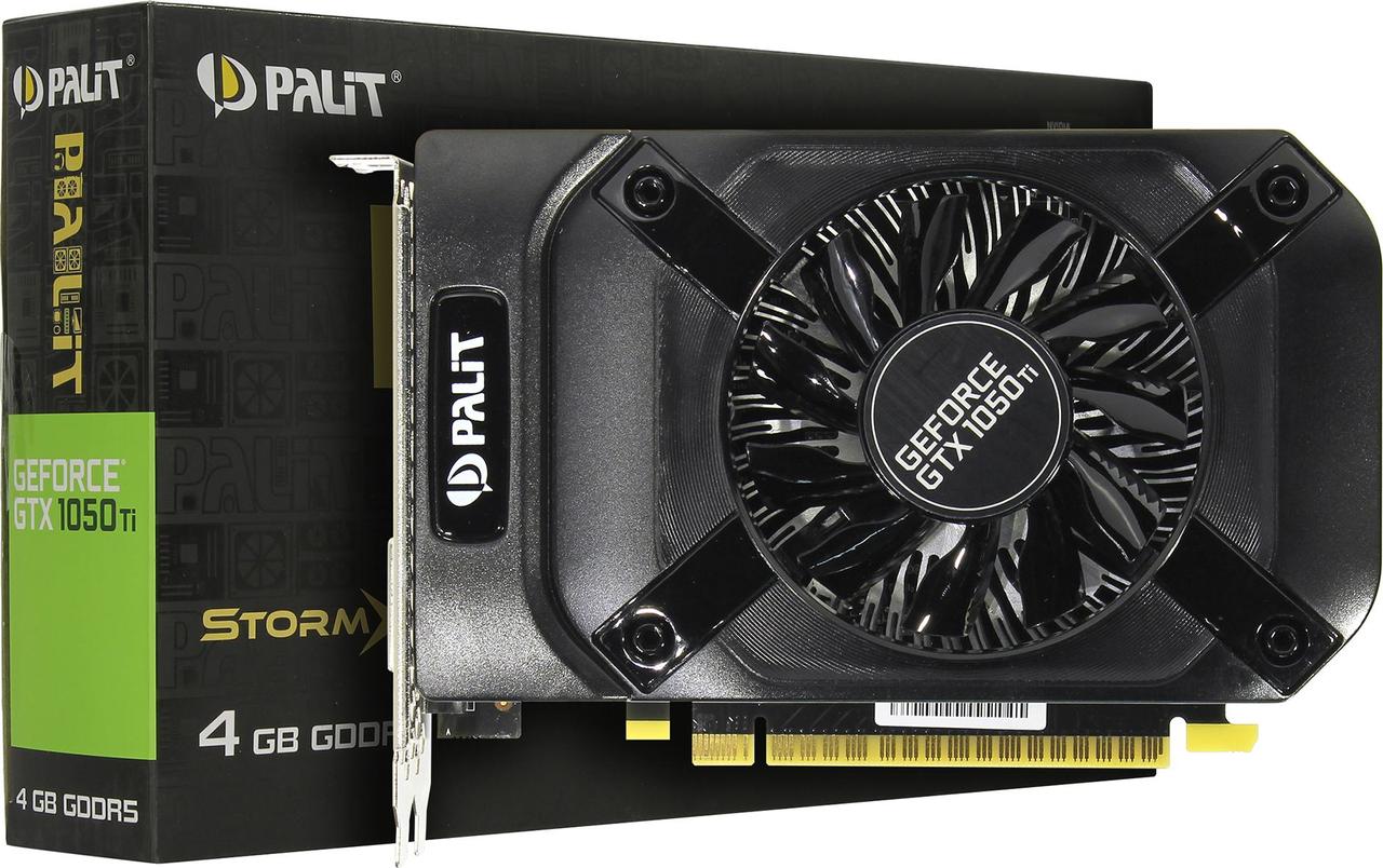 Видеокарта PALIT GTX1050Ti STORMX 4GB (NE5105T018G1-1070F) черный - фото 1 - id-p112721491