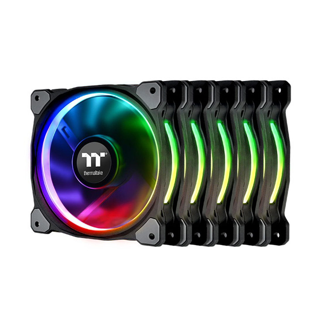 Кулер для компьютерного корпуса Thermaltake Riing Plus 12 RGB (5-Fan Pack) - фото 1 - id-p112708418