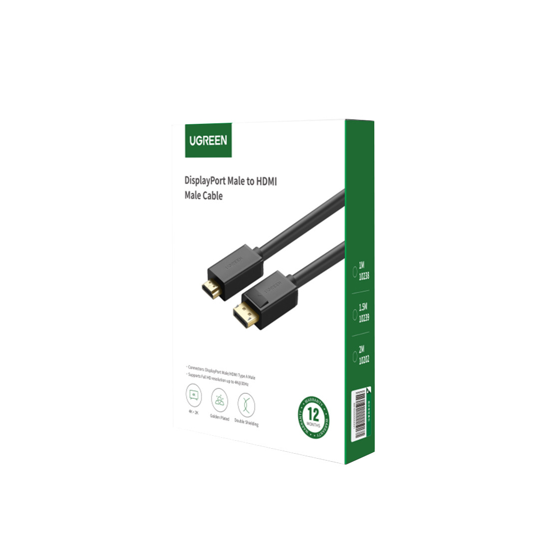 Интерфейсный кабель Ugreen DP101 DP Male to HDMI Male - фото 3 - id-p112712465