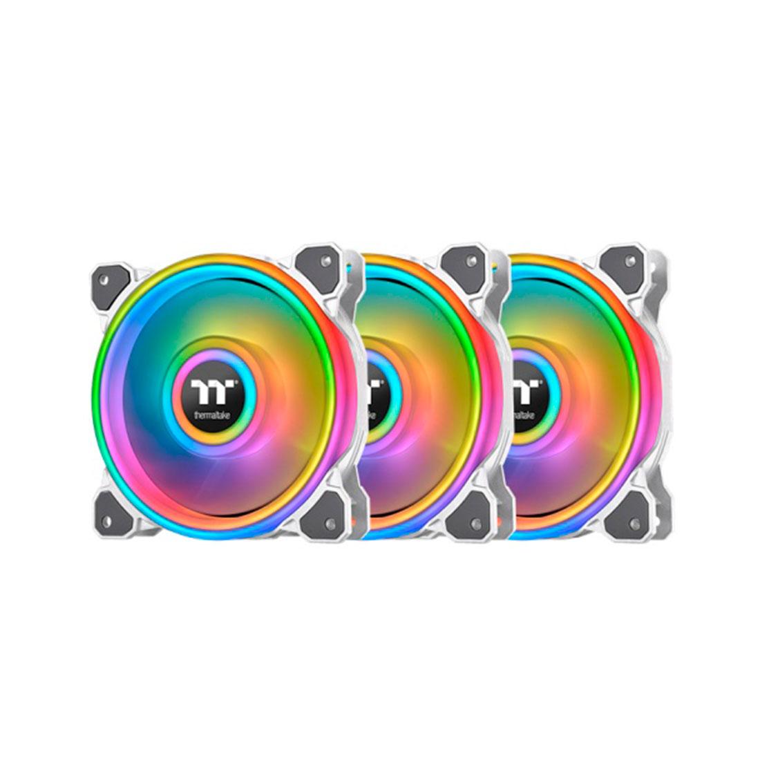Кулер для компьютерного корпуса Thermaltake Riing Quad 12 RGB White (3-Fan Pack) - фото 1 - id-p112711588