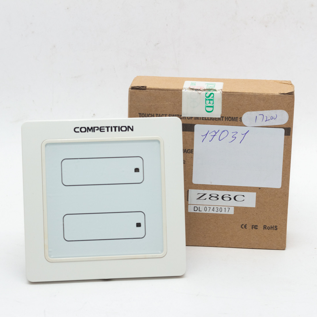 Беспроводной сенсорный переключатель для занавесок Competition Zigbee Z86C - фото 1 - id-p112706619