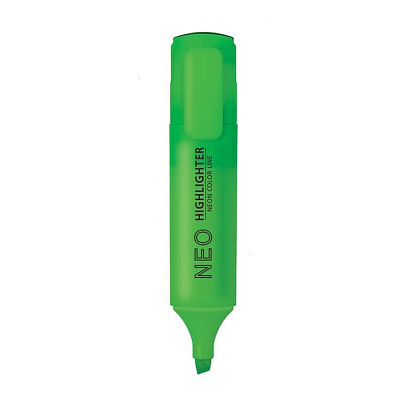 Текстовыделитель "Hatber Neo", 1-5мм, скошенный наконечник, водная основа, зелёный - фото 1 - id-p112722223