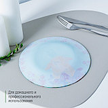 Тарелка стеклянная десертная Доляна «Кролик», d=20 см, фото 6