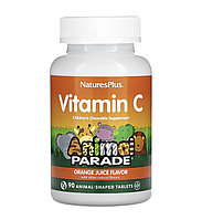 Natures plus детский витамин С, 90 жевательных таблетоу