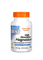 Магний с высокой степенью усвоения, 100 мг, 120 таблеток