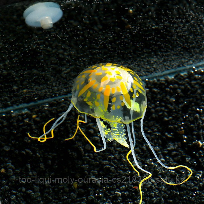 Декор для аквариума "Медуза" силиконовая, с неоновым эффектом, 5 х 5 х 15 см, оранжевая - фото 4 - id-p112724846