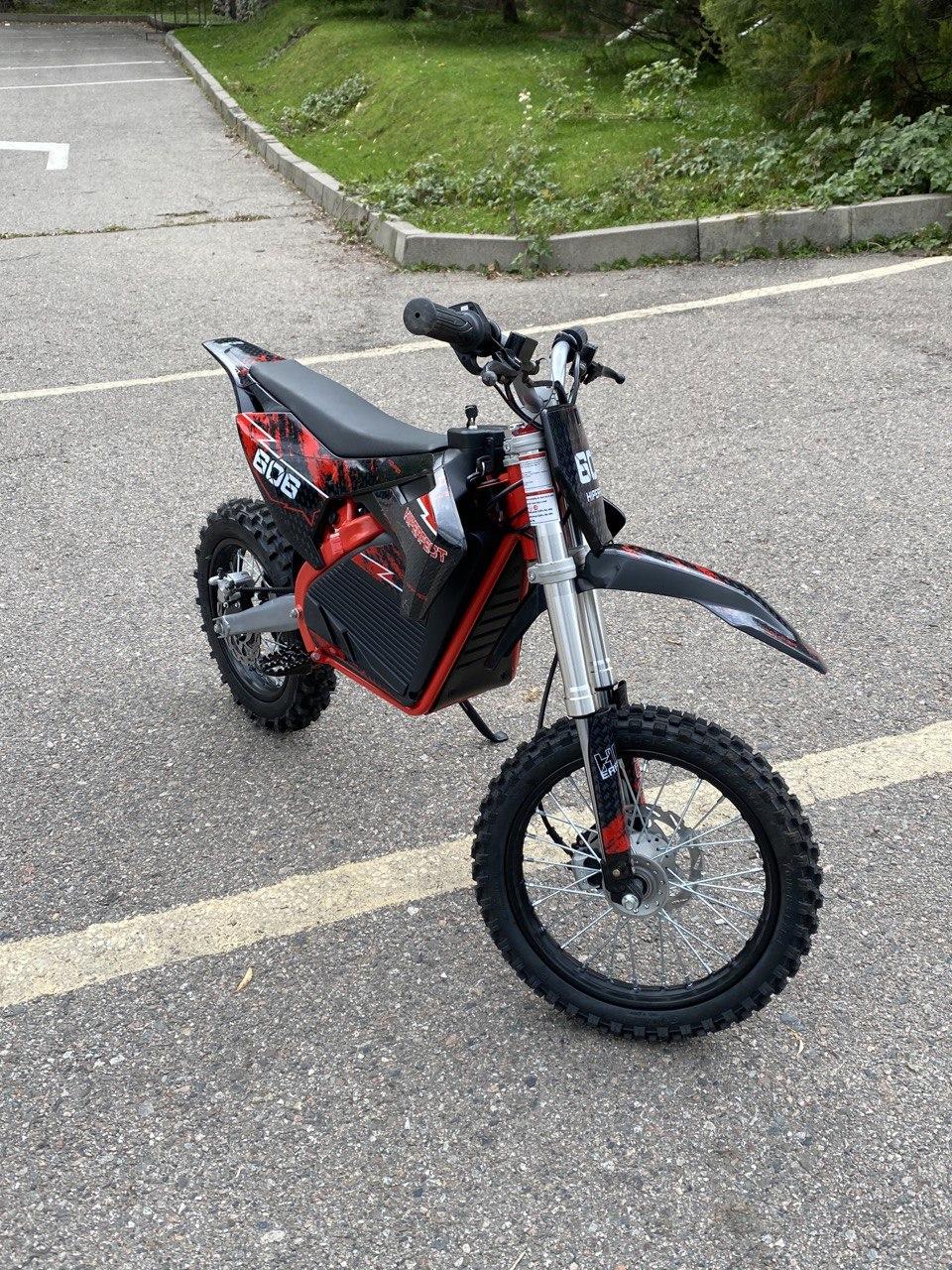 Детский электромотоцикл Питбайк Hiperfect 606, мощность 2kW, батарея 60V 25Ah - фото 4 - id-p112734873