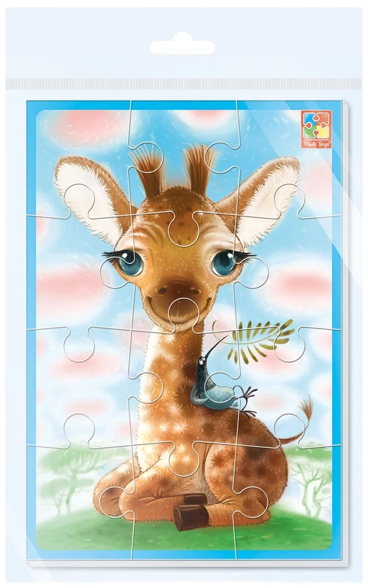 Мягкие пазлы: Жирафчик 12 эл. | Vladi Toys