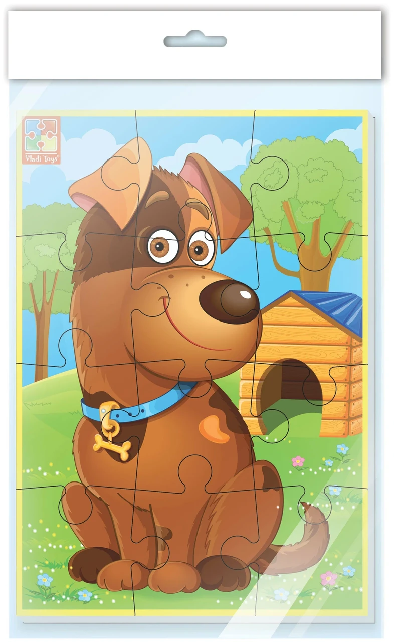 Мягкие пазлы: Любимцы - Собака 12 эл. | Vladi Toys, фото 1