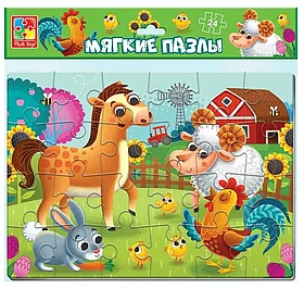 Мякгие пазлы: Ферма 2 24 эл. | Vladi Toys