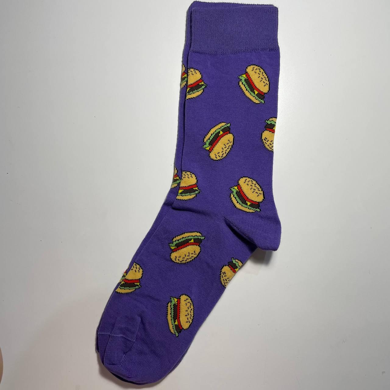 Мужские носки с принтом "гамбургеры"