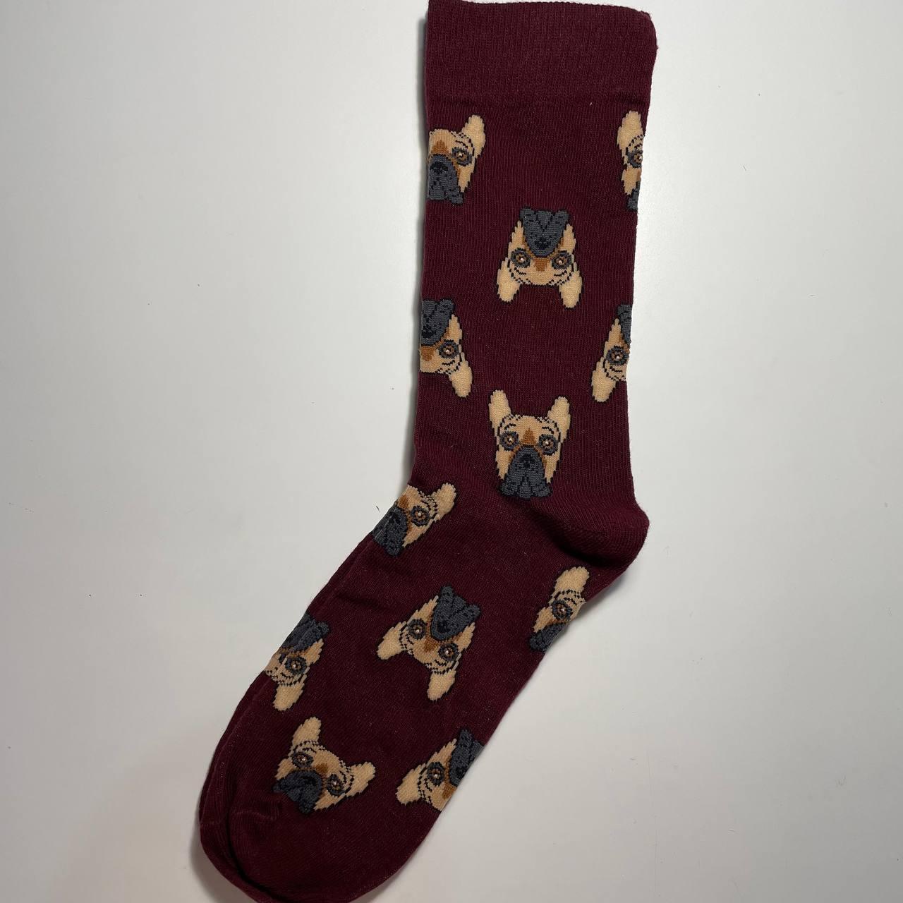 Мужские носки с принтом "бульдоги" - фото 1 - id-p112735532
