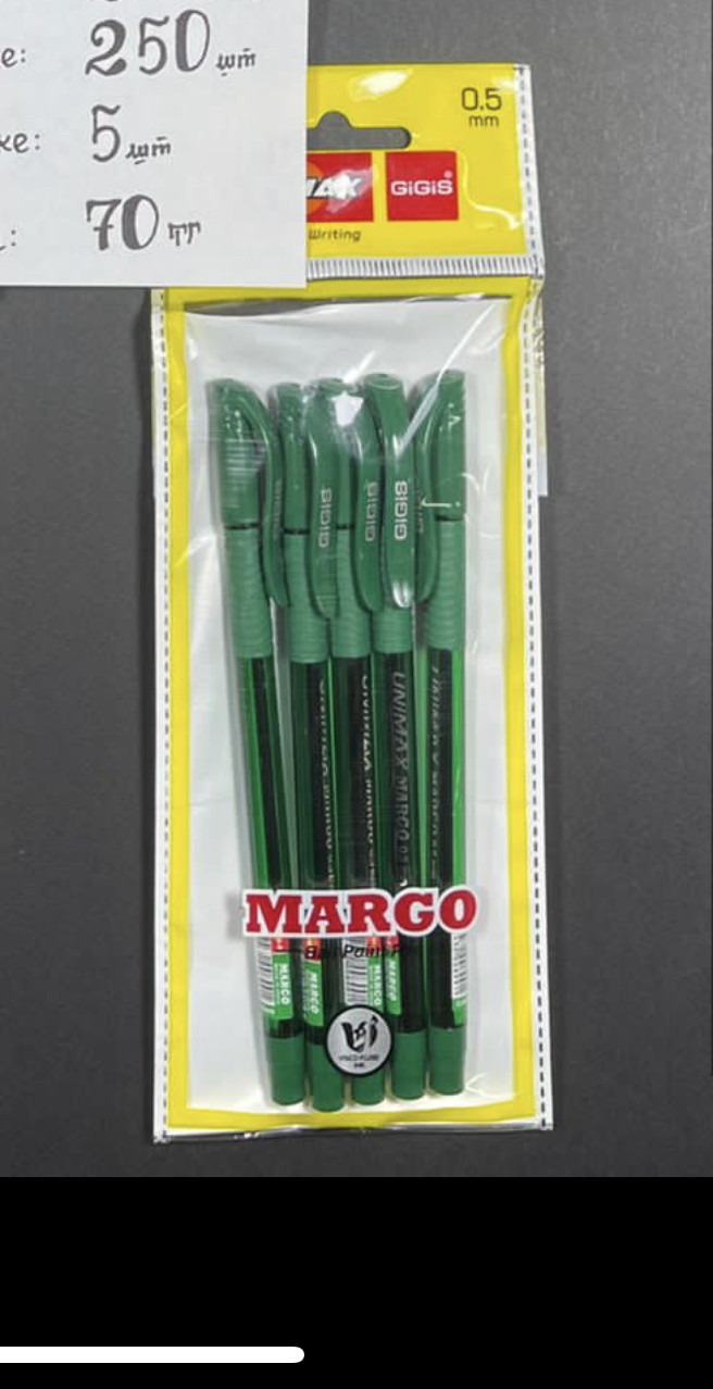 Ручка шариковая UNI-MAX MARGO 0.5мм зеленая - фото 1 - id-p112786020