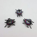 Коннектор Жук, с фианитами, 16x20мм, фото 2