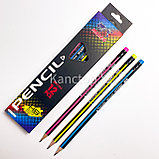 Простой карандаш с резинкой Margo Neon, фото 2