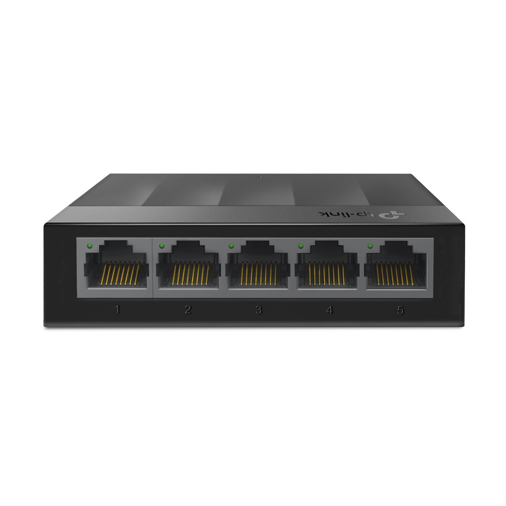 КоммутаторTP-Link LS1005G 5-портовый , 5 гигабитных портов RJ45, пластиковый корпус - фото 1 - id-p112786209