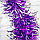 Мишура пушистая 180*6 см фиолетовая с серебристыми кончиками, фото 4