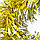 Мишура пушистая 180*6 см желтая с серебристыми кончиками, фото 3