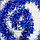 Мишура пушистая 180*6 см синяя с серебристыми кончиками, фото 3