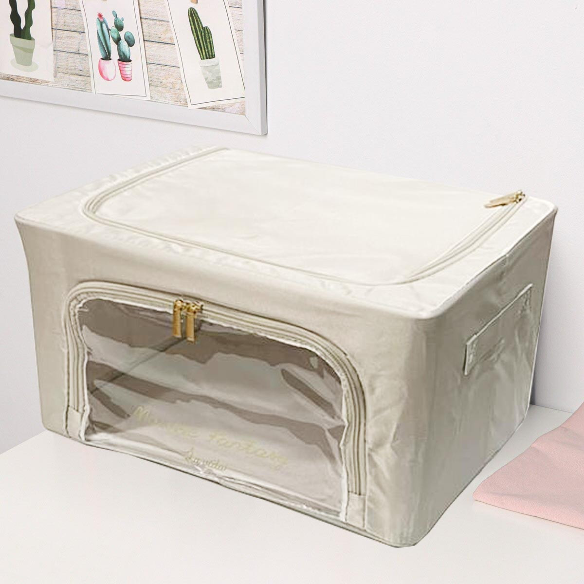 Органайзер для хранения вещей 40*32*20 см, 25 литров телесный