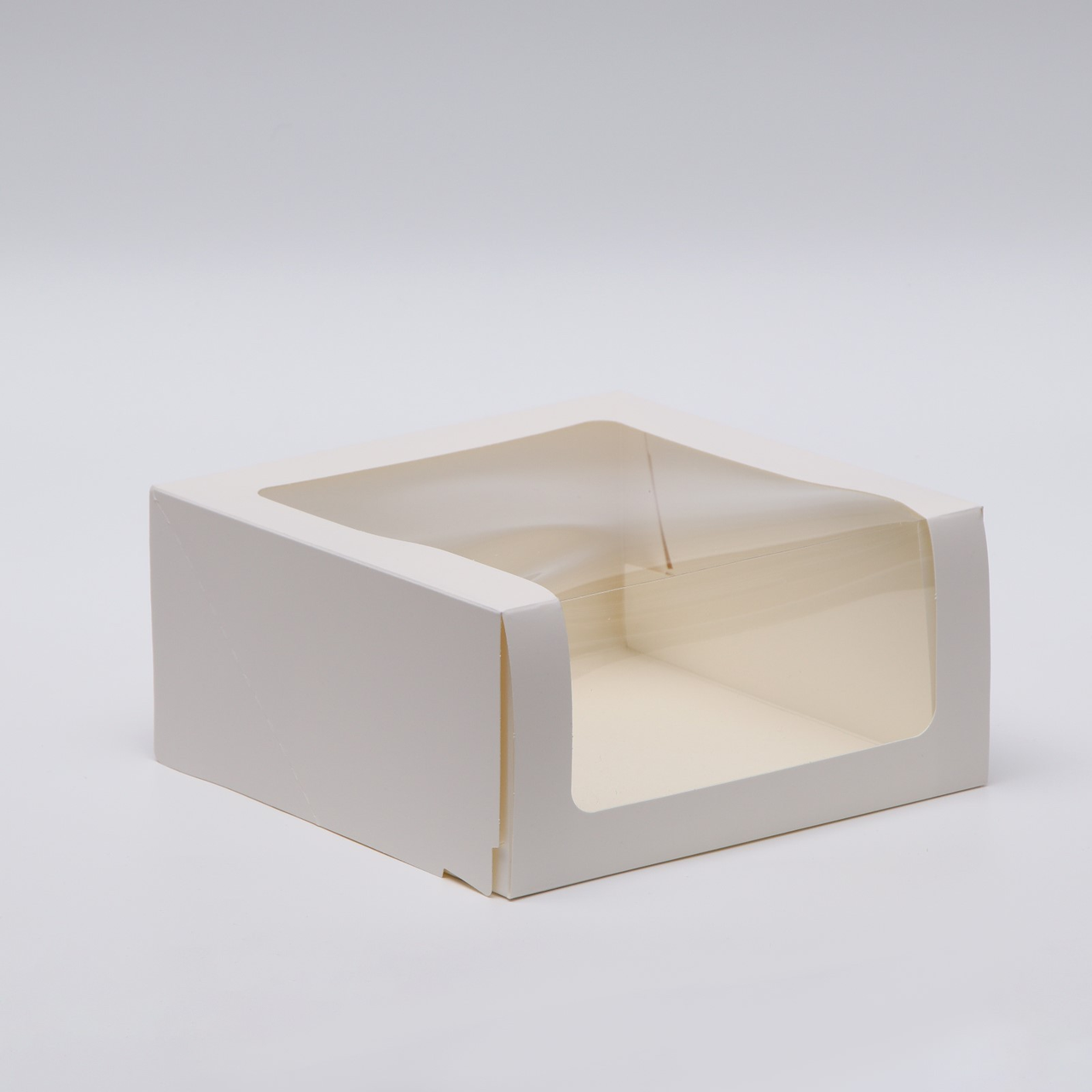 Кондитерская упаковка с окном, белая, 21 х 21 х 10 см - фото 1 - id-p112788395