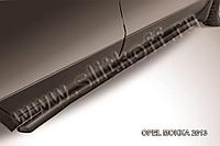 Защита порогов d57 труба с гибами черная Slitkoff для Opel Mokka (2012-2016)