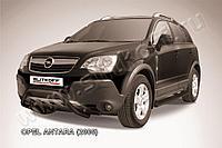 Кенгурятник d57 низкий мини черный Slitkoff для Slitkoff для Opel Antara (2006-2011)