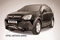 Кенгурятник d76 низкий мини черный Slitkoff для Slitkoff для Opel Antara (2006-2011)