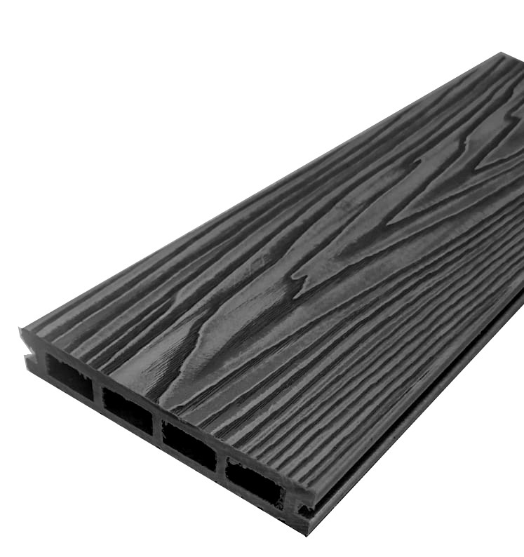 Террасная доска Polydeck 150*24 пустотелая графит, фото 1
