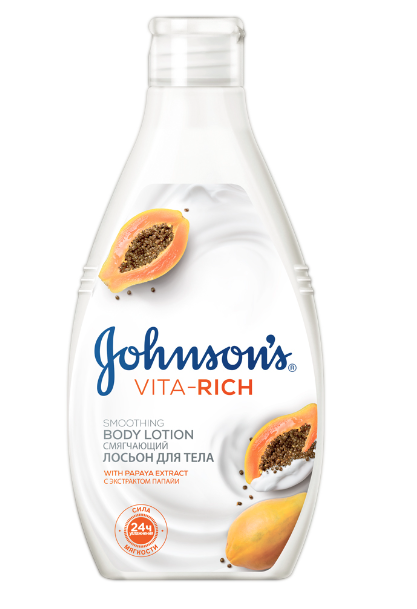 Johnson's Vita Rich Лосьон для тела Смягчающий с экстрактом Папайи 250 мл - фото 1 - id-p112801759