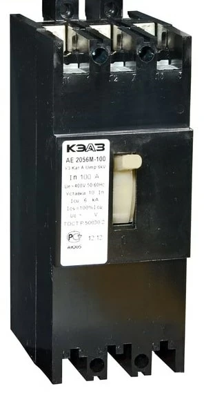 Автоматический выключатель АЕ 2056-М1-100 (3ф) 125А КЭАЗ (4) - фото 1 - id-p112802764