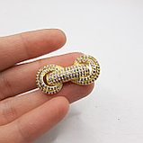 Декоративный элемент в виде узла, с фианитами, 30х11мм, фото 3