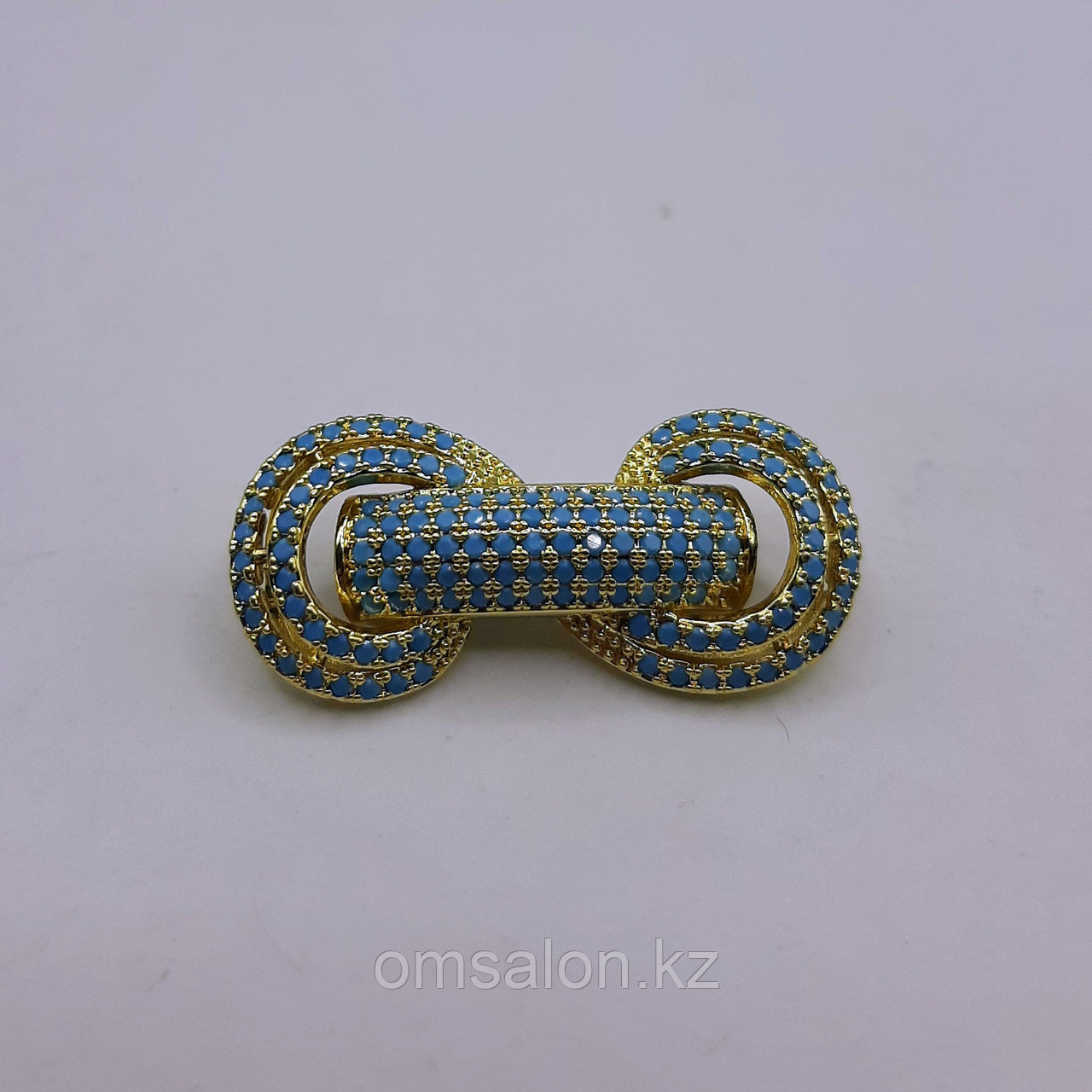 Декоративный элемент в виде узла, с фианитами, 30х11мм, фото 1