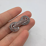 Декоративный элемент в виде узла, с фианитами, 30х11мм, фото 3