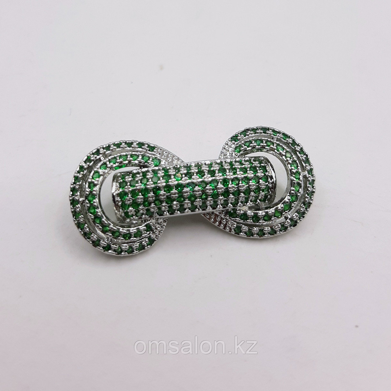 Декоративный элемент в виде узла, с фианитами, 30х11мм, фото 1