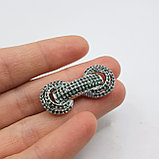 Декоративный элемент в виде узла, с фианитами, 30х11мм, фото 3