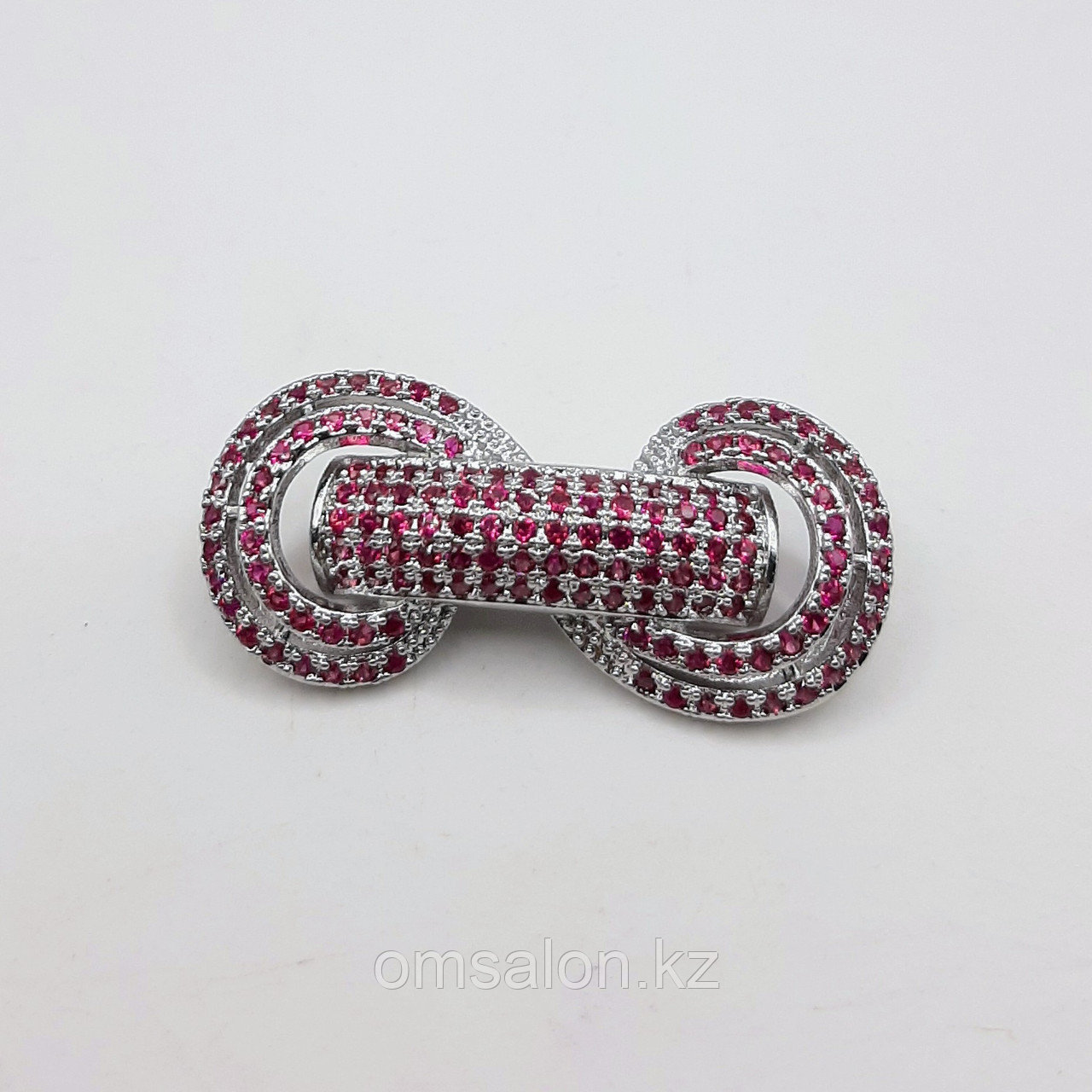 Декоративный элемент в виде узла, с фианитами, 30х11мм, фото 1