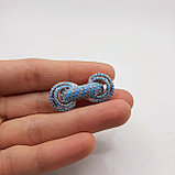 Декоративный элемент в виде узла, с фианитами, 30х11мм, фото 3