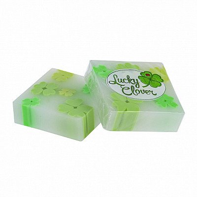 Ластик PVC "Hatber Lucky Clover", квадратный, рисунок клевера - фото 1 - id-p112803891